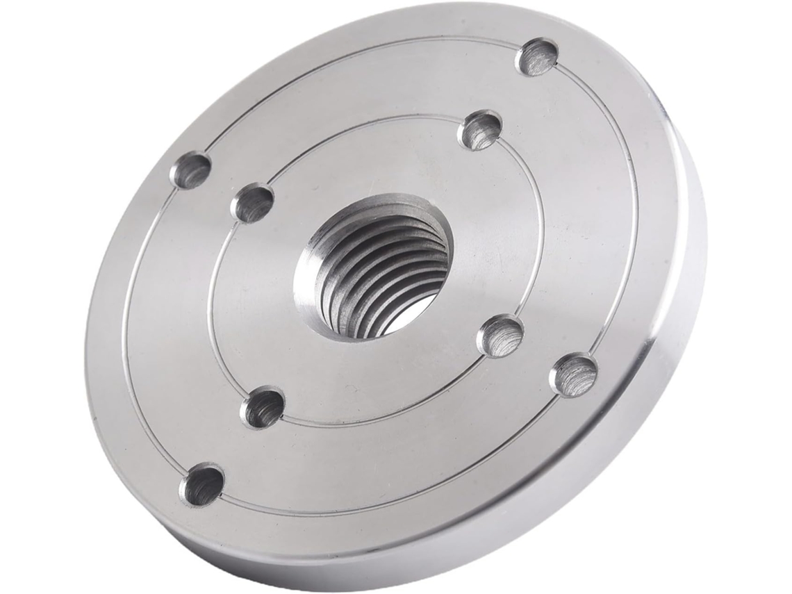 Placa Frontal De Torno Para Madeira 1-8tpi Com Flange De Aço Para Torneamento De Madeira 5