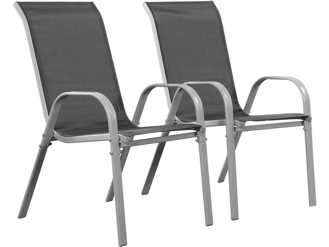 Conjunto 2 Sillas de Jardín HABITAT Y JARDÍN Cordoba (Gris - 53.5 x 75 x 92 cm)