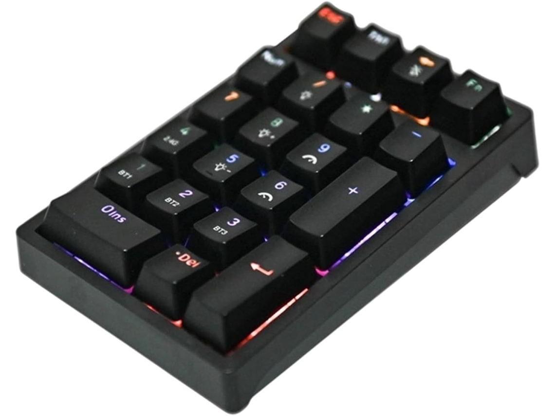 Teclado USB compacto de 21 teclas para miniordenadores de sobremesa y jugadores. SFUSHOS