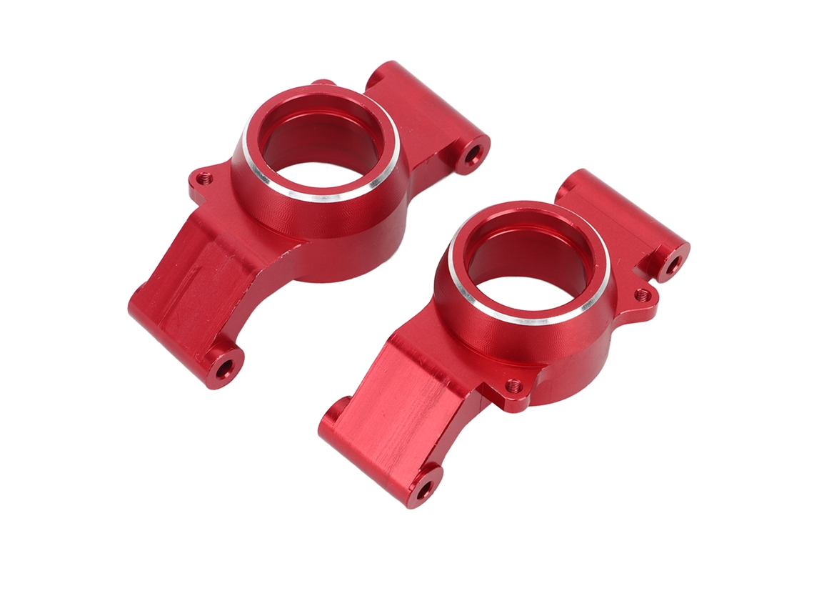 Soporte de buje trasero RC de aluminio CNC flexible y portátil para Traxxas 1/5 rojo (par)