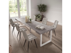Mesa Consola extensible 300 Para 14 comensales Patas madera maciza Cemento