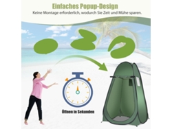 Barraca de chuveiro e troca de roupa dobrável para praia com cabine grande verde NORTHIX
