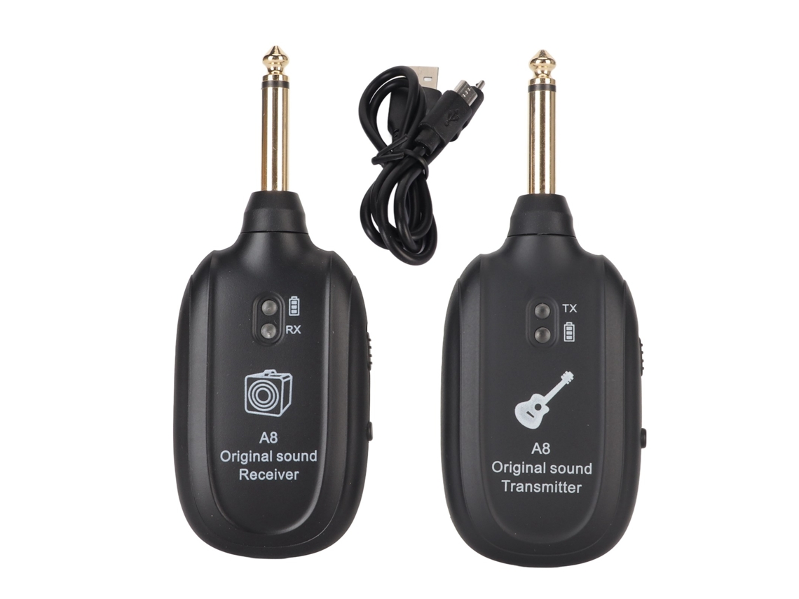 Sistema Inalámbrico Para Guitarra Con Transmisor Y Receptor Uhf De 730 Mhz, 4 Canales, Recargable.