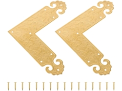 Protectores De Esquina De Latón, Chapados En Oro, Refuerzos Decorativos Para Muebles.