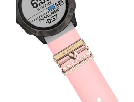 Correa Garmin Tactix 7 Pro Ballistics Edition Pulsera con Adorno Love Rosa