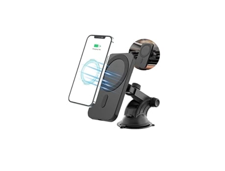 Cargador Sem Carro Ventilador Montagem para iPhone 12 Pro Max/12 YIZHOOD Negro