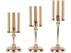 Juego De 3 Elegantes Candelabros Cónicos De Cristal De Estilo Europeo, Resistentes Al Calor, Para Mesa.