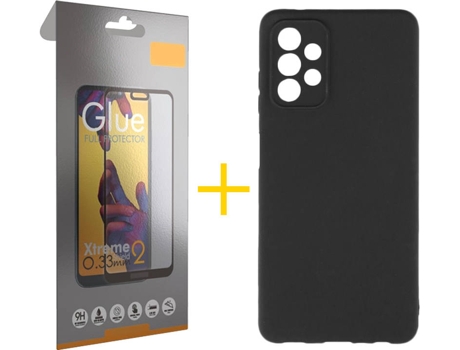Kit Funda + Protector de Pantalla Samsung A32 5G SKYHE Cristal Templado 5031 Negro