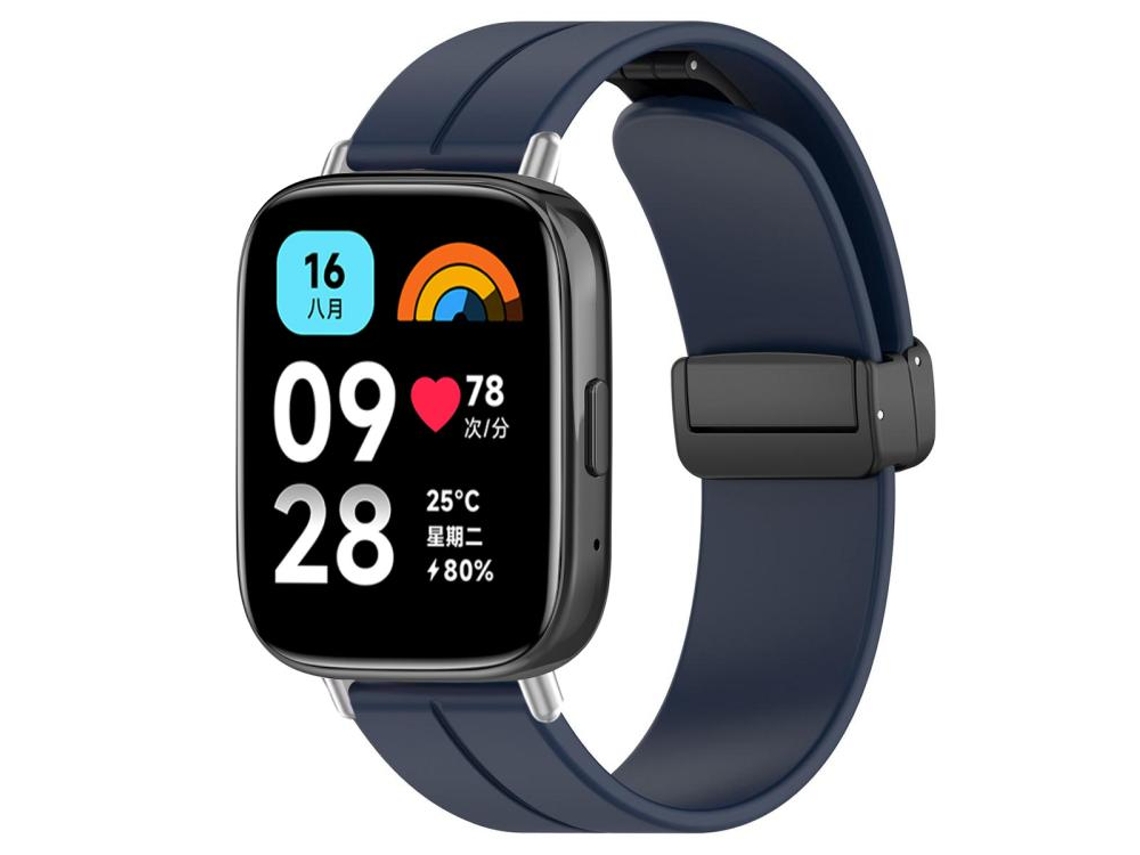 Correa de silicona para Redmi Watch 3 Active / Lite - Cabeza plana - Hebilla negra