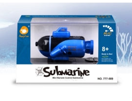 Radio Control Remoto Submarino Mini Modelo de Barco Potente Juguete de Agua Rc Azul Con Caja