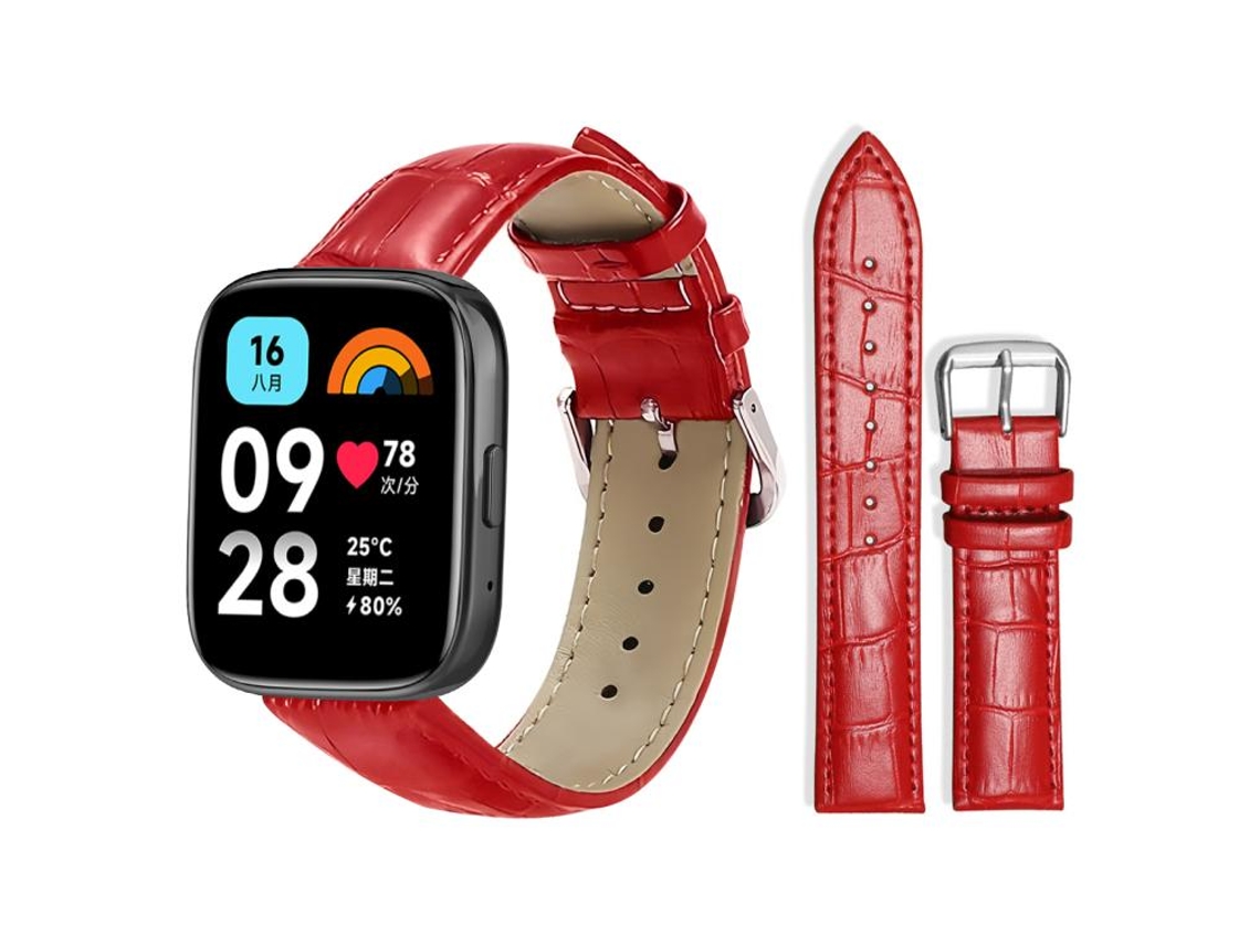 Correa para Redmi Watch 3 Active / Lite - Piel - Hebilla - Textura bambú (20 mm)