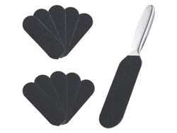 Lima Profesional Para Pies Y Removedor De Callos Para Piel Endurecida Con 10 Recambios De Cuchillas De Doble Filo Gratis.