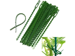 50 Ataduras Ajustables Para Plantas, 17cm Flexibles De Plástico Verde, Ataduras De Jardín Sxq