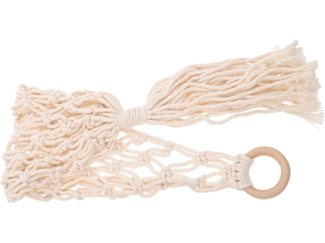 Cesta Colgante De Macramé Para Frutas Y Verduras, Cesta De Almacenamiento Decorativa