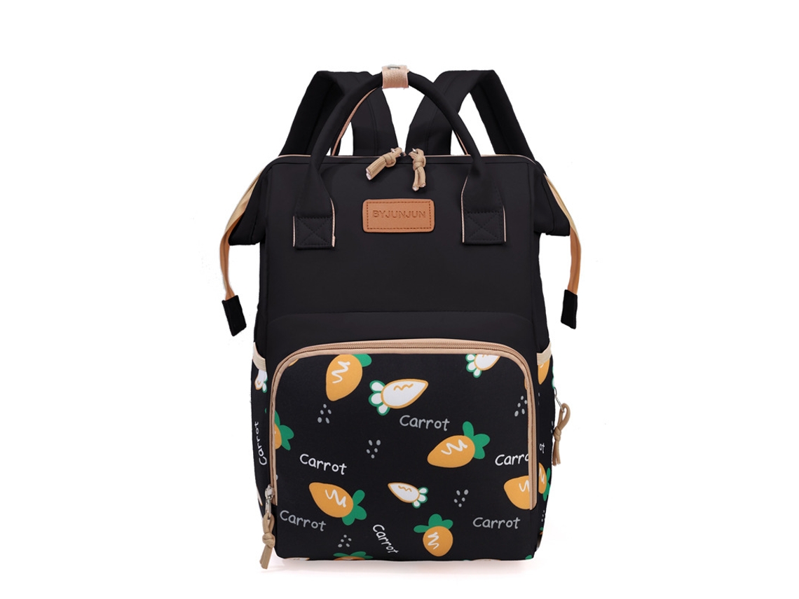 Mochila de maternidad de gran capacidad, impermeable, para pañales, ideal para viajes, color negro Gertiz