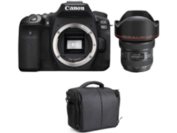Kit Cámara Réflex CANON EOS 90D + EF 11-24mm f/4L USM + Bolsa