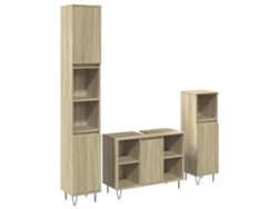 Conjunto de 3 piezas de muebles de baño fabricados en madera de roble, Sonoma EXCLUSIVA MAISON