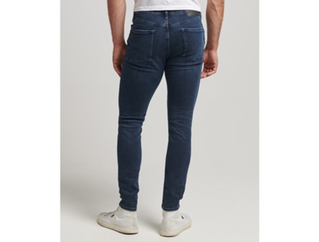 Pantalones SUPERDRY Hombre (38x32 - Azul)