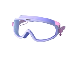 Gafas De Natación Con Montura Grande, Impermeables Y Antivaho - Color Morado Transparente - 8233