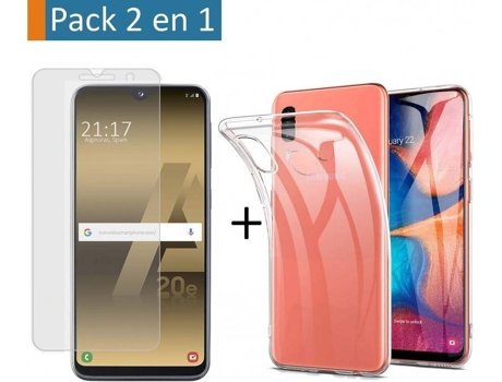 Carcasa + Protector de Pantalla Samsung Galaxy A20e 5.8" TUMUNDOSMARTPHONE Gel Transparente Transparente