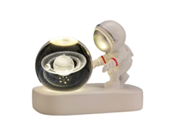 Bola de cristal luminosa Luz natural Astronauta Saturno