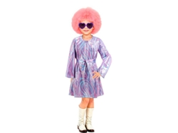 Disfraz de Disco Psicodélico lila para niña