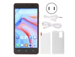 Smartphone rosa, 5 pulgadas, 4800 mAh, procesador de 8 núcleos, Android 11.0, 2 GB de RAM, 16 GB de ROM, pantalla HD de 1920x1080, conector USB.