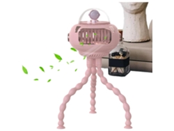 Ventilador Para Cochecito De Bebé (rosa) - Mini Enfriador Portátil Octopus - Recargable Por Usb - Velocidad Del Viento Ajustable