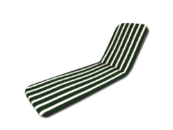Playa cojin tumbona verde-blanco 185x55x2.5cm 10602