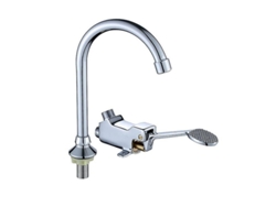 2026-grifo De Pedal Para Cocina Y Baño, Grifo De Lavabo Con Material De Cobre, Fácil Instalación Y Higiénico