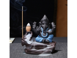 Porta incienso con retorno, hermoso quemador de cascada, meditación, café, azul