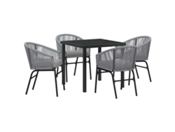 Maison Exclusive - Conjunto De Comedor De Jardín 5 Pcs Antracita