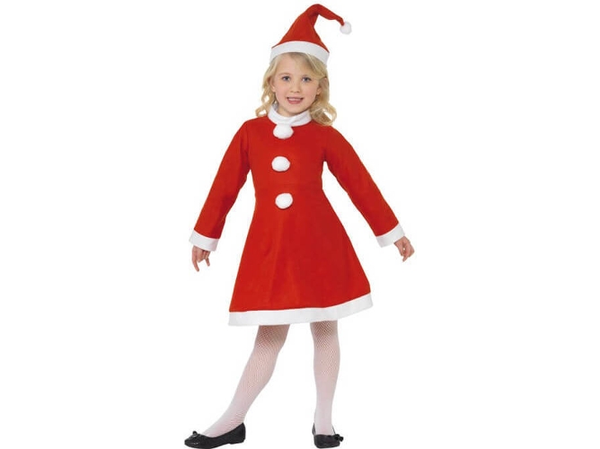 Disfraz de Niña DISFRAZZES Mamá Noel Rojo (Talla: 7 a 9 años)