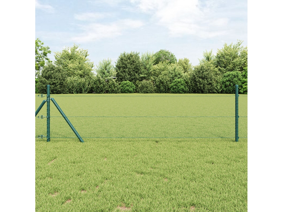 Valla de acero hexagonal verde Lovely Home de 0,8 x 25 m