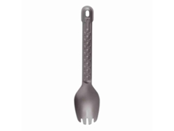 Tenedor y cuchara de titanio ligeros para acampar, hacer senderismo, picnics y uso doméstico.