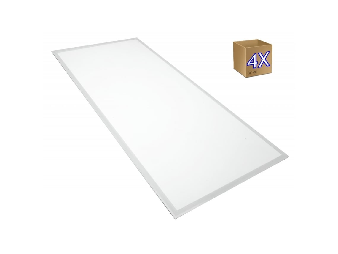 Pack x2 Panel LED Superficie dimensiones 60x60cm, Potencia 50W, Color Blanco Neutro 4200K, 4000 lúmenes, Marco Blanco