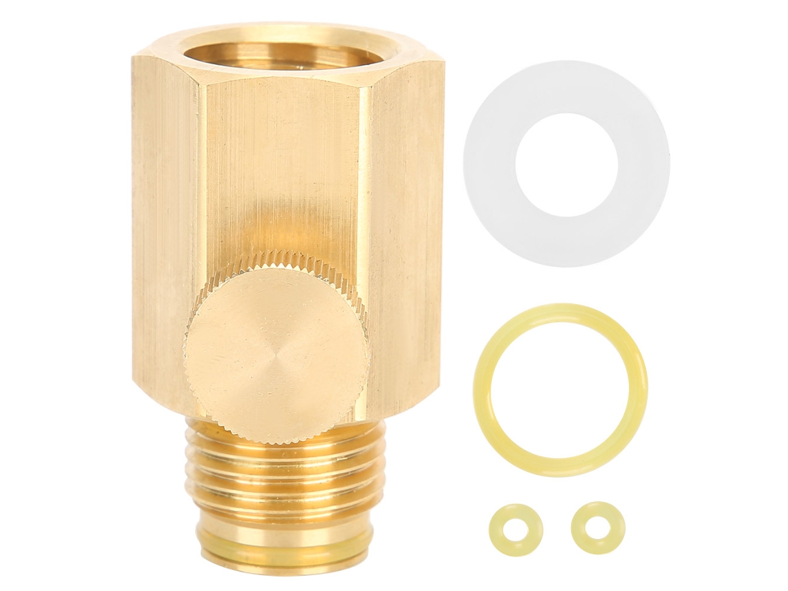 Adaptador De Válvula Con Interruptor Para Cilindro De Refresco, Rosca Hembra Tr21-4 A Macho G1/2