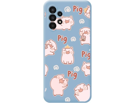 Carcasa para Samsung Galaxy A13 4G TUMUNDOSMARTPHONE Silicona Líquida Dibujos Azul