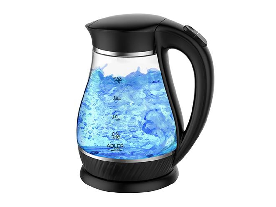 Adler Ad 1274 B Hervidor eléctrico 1,7 L 2200 W Transparente Negro