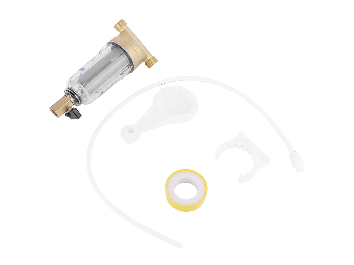 Prefiltro De Agua Frontal Con Cobre, Rosca Macho De 1/2", Elimina Óxido Y Sedimentos De 40-80 Μm.