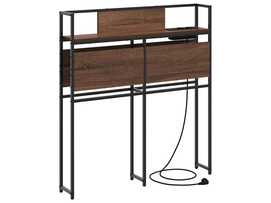 Maison Exclusive - Cabecera De Almacenamiento Con Estante Marrón Roble 100 Cm