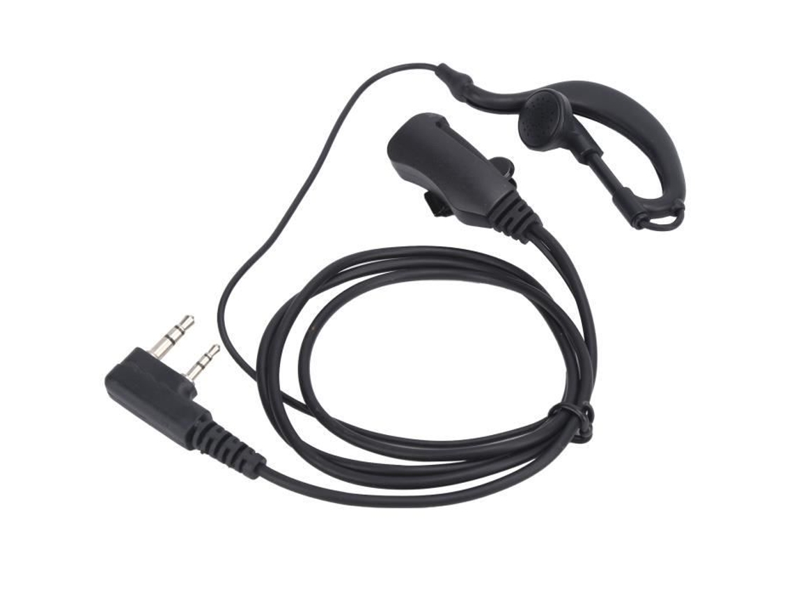 FDIT Auricular para Radio Bidireccional Walkie Talkie K Head Auricular Clip para Baofeng Uv3R Plus Uv5R Uv5Ra Uv5Rb