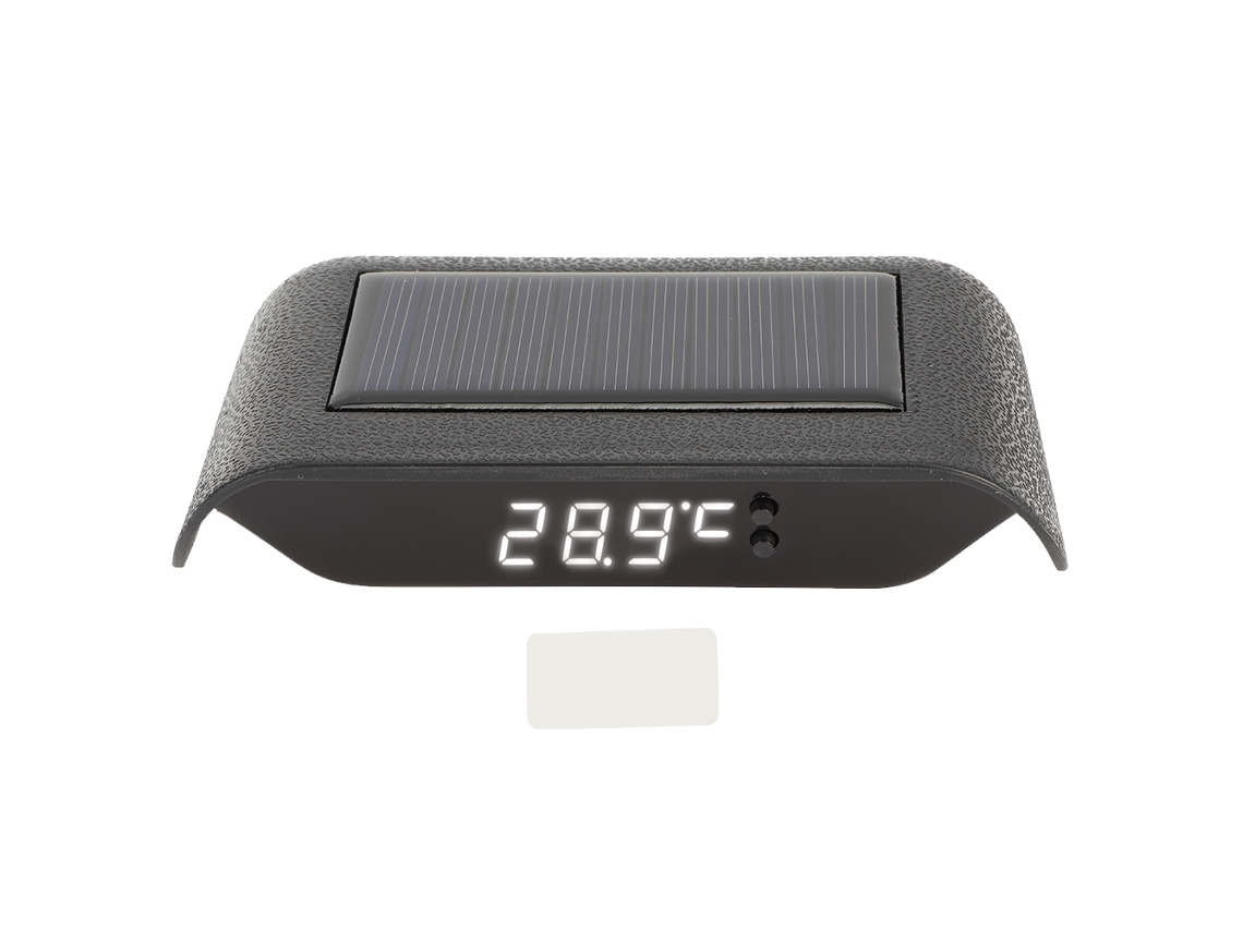 Reloj Solar Led Digital Para Coche, Camión, Accesorio, Decoración, Blanco