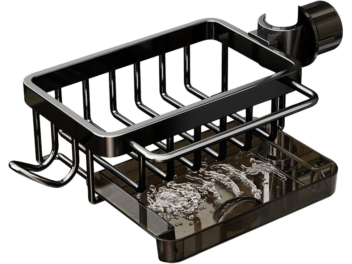 Portaesponjas para grifo, portaesponjas para grifo, portaesponjas de cocina, cesta de E Gokoco