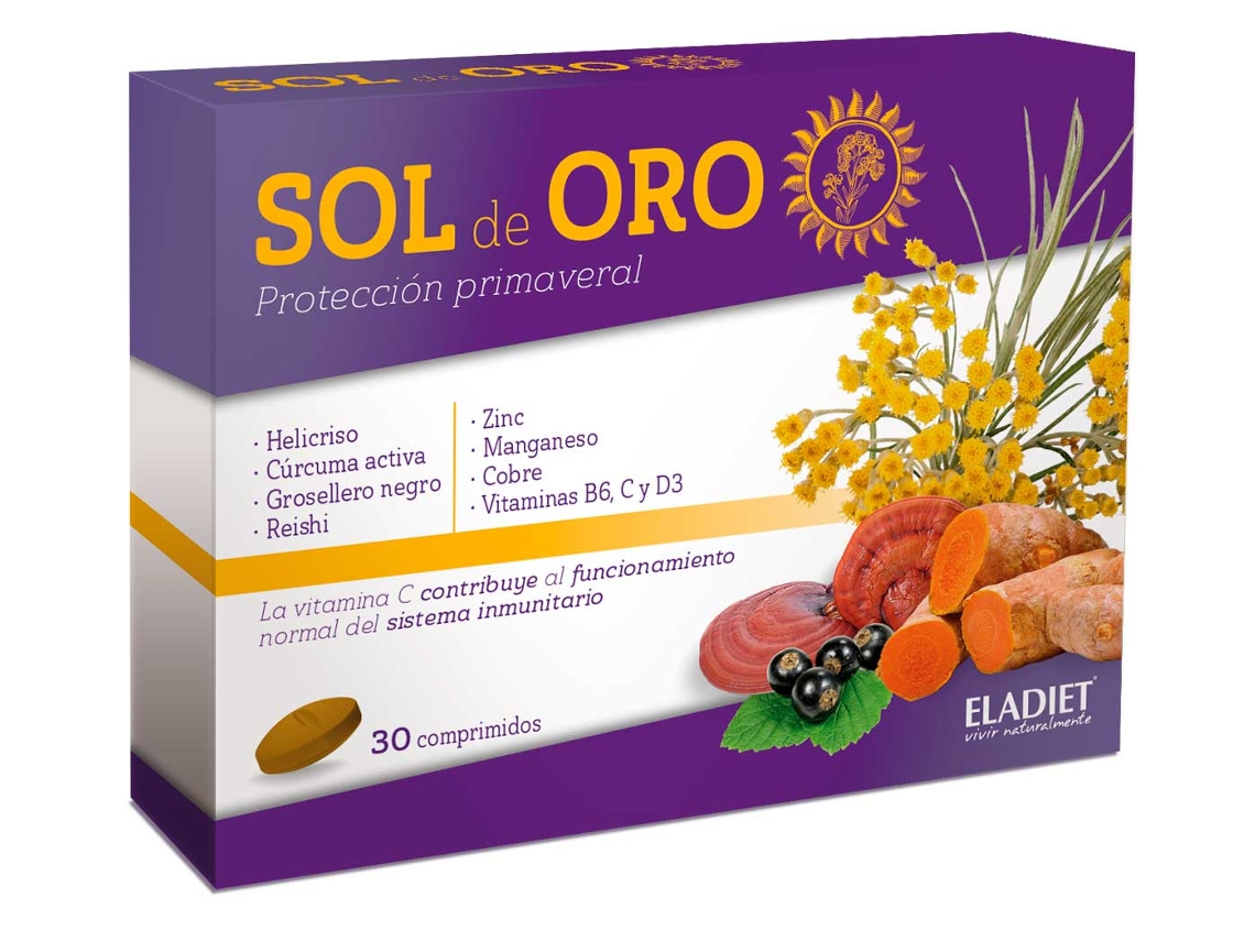 Complemento Alimentar ELADIET Sol De Oro 30 Comprimidos