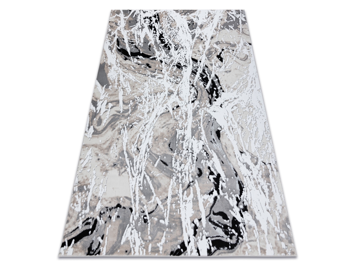 Alfombra Gloss Moderno 8488 37 Abstracción Elegante, Glamour Beige / Gris (80 x 150 cm)