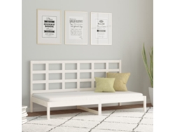 Sofá Cama Madera de Pino Macizo Blanco (90x200 cm)