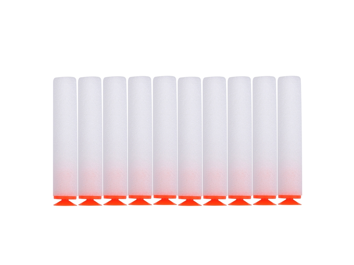 2026-100 Balas De Recarga Suaves De Espuma Eva Para Pistola De Juguete Accesorio Reutilizable (blanco)