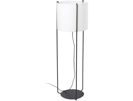 Lámpara de Pie FARO BARCELONA Drum (Beige - E27 - Máx. 15W - Metal - Tela)