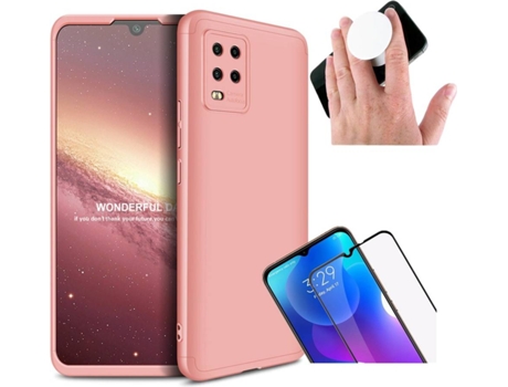 Carcasa, Protector y Popsocket Xiaomi Mi 10 Lite Slim armor 360º Rosa